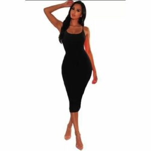 Black Sleeveless Bodycon Pencil Gown