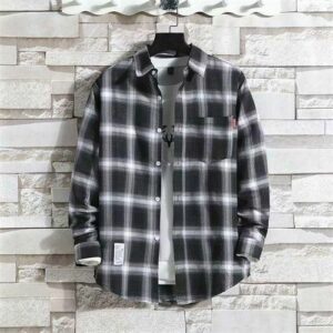 Black Plaid Shirt